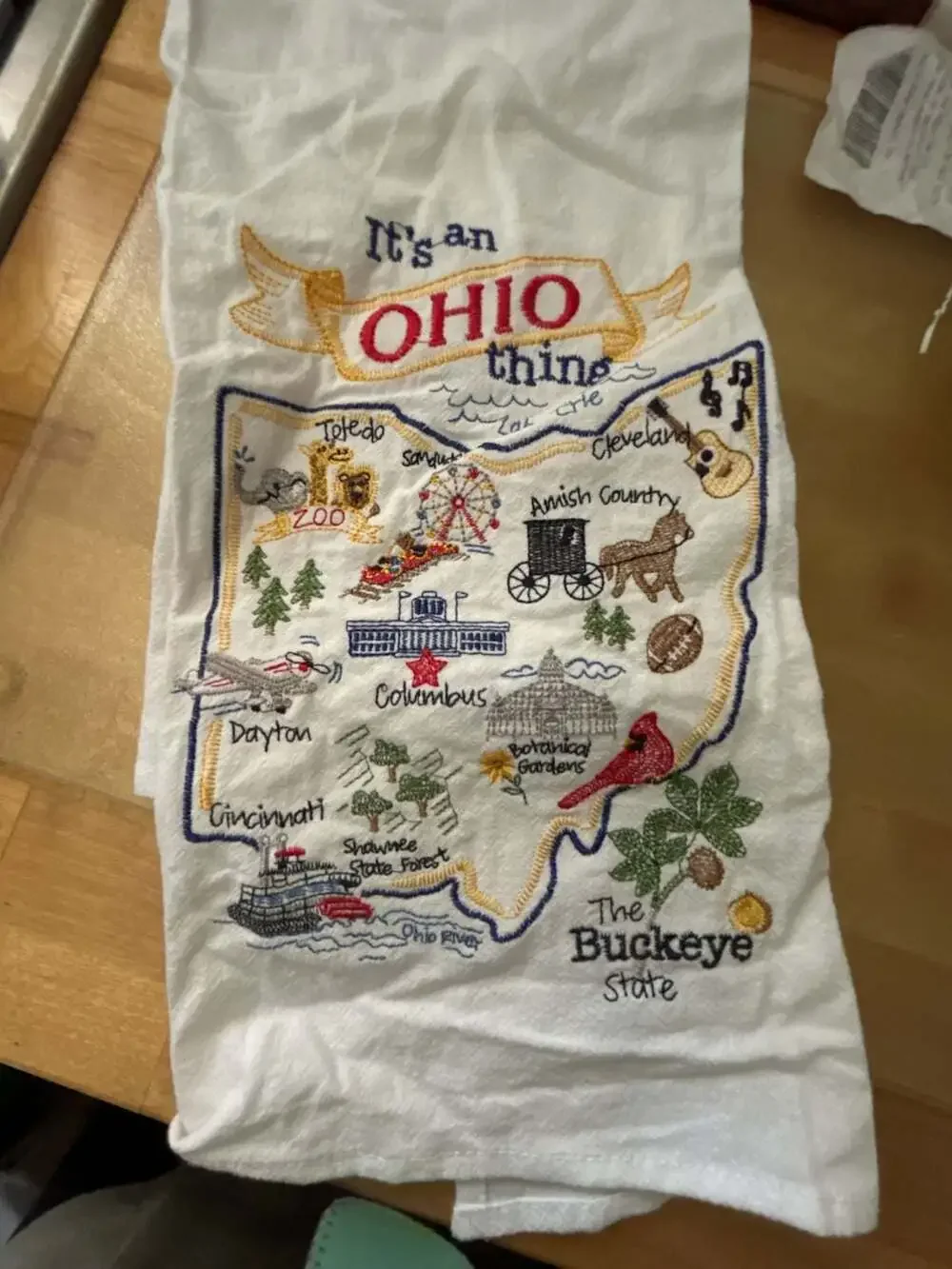 Kay Dee Designs It's An Ohio Thing Embroidered Decorative Kitchen Tea Towel